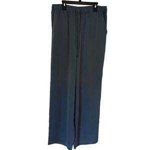 Double Zero Women’s Pants Sz Large Blue Gray Wide Leg Comfort Casual /Lounge